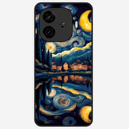  Starry Sky Serenity Glass Case for  iQOO Z9 Turbo back cover – full design glossy printed glass finish