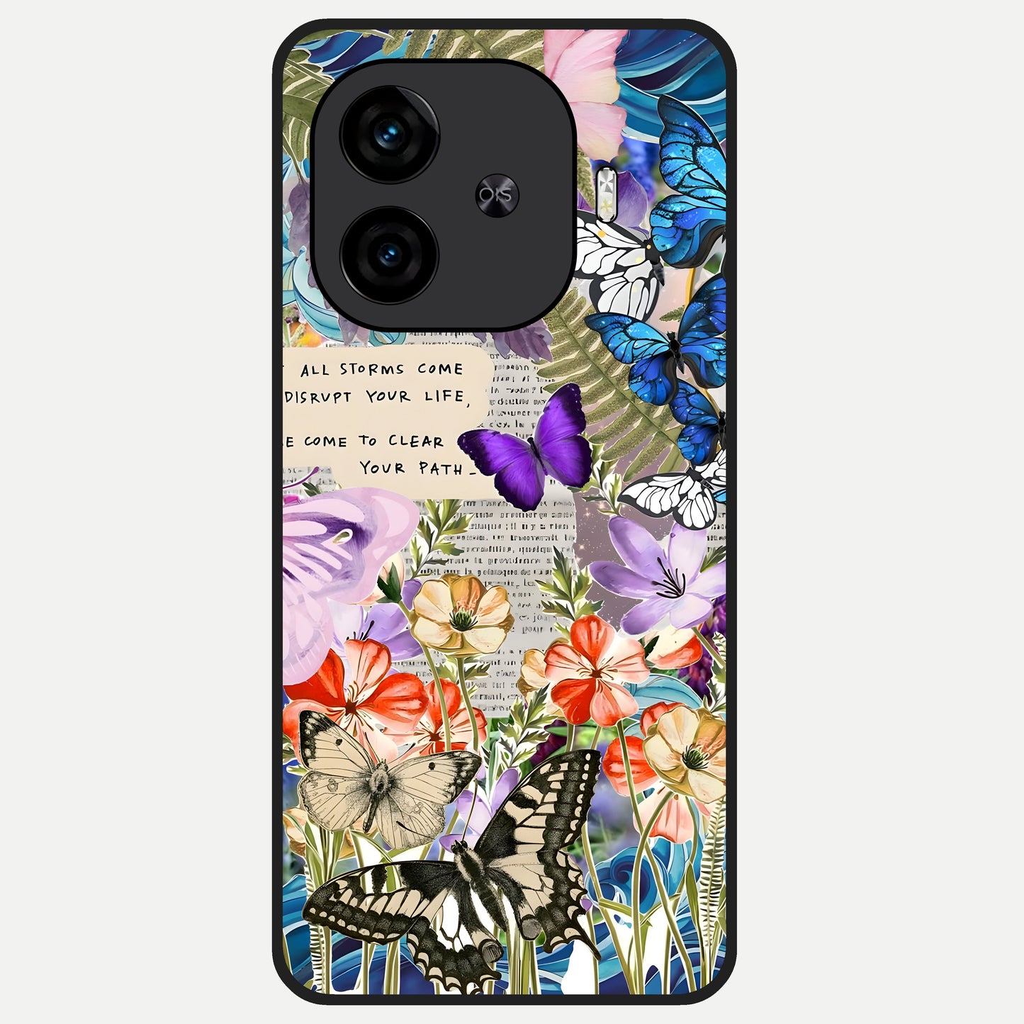  Storm Path Bloom Glass Case for  iQOO Z9 Turbo back cover – full design glossy printed glass finish