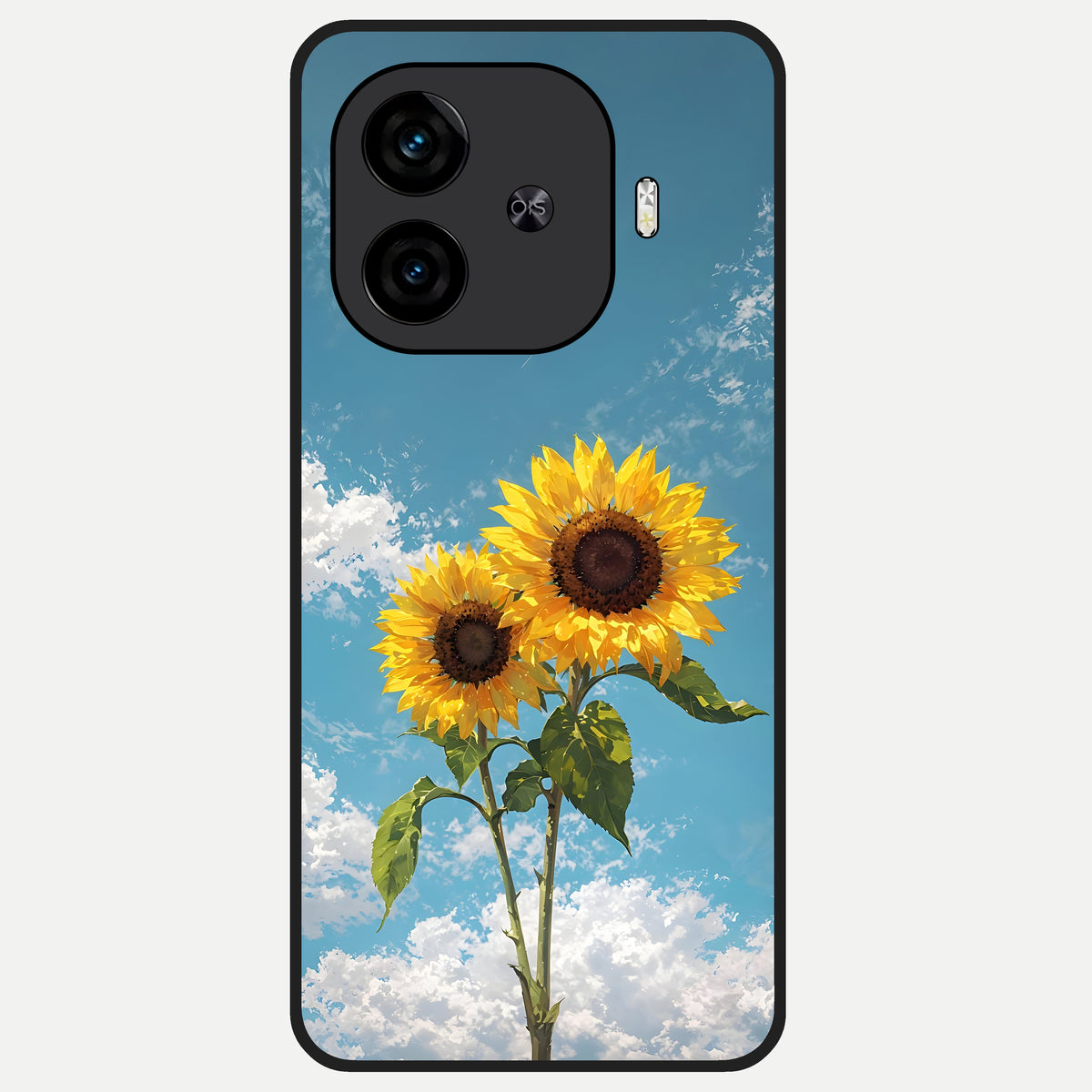  Sunlit Daisy Glow Glass Case for  iQOO Z9 Turbo back cover – full design glossy printed glass finish