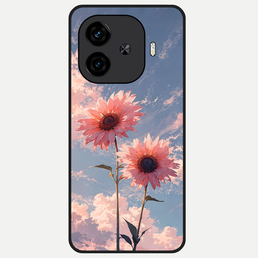  Sun Moon Balance Glass Case for  iQOO Z9 Turbo back cover – full design glossy printed glass finish