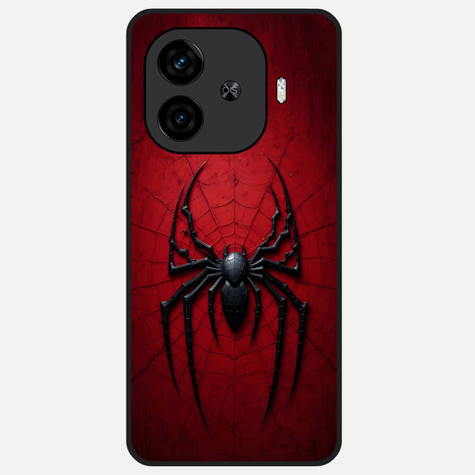  Superhero Web Emblem Glass Case for  iQOO Z9 Turbo back cover – full design glossy printed glass finish