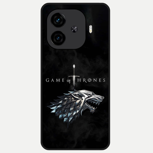  Throne Wolf Legacy Glass Case for  iQOO Z9 Turbo back cover – full design glossy printed glass finish