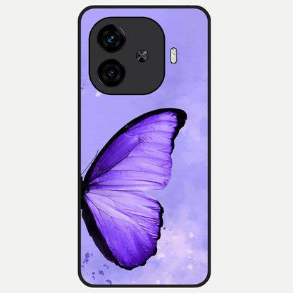  Violet Dream Wing Glass Case for  iQOO Z9 Turbo back cover – full design glossy printed glass finish