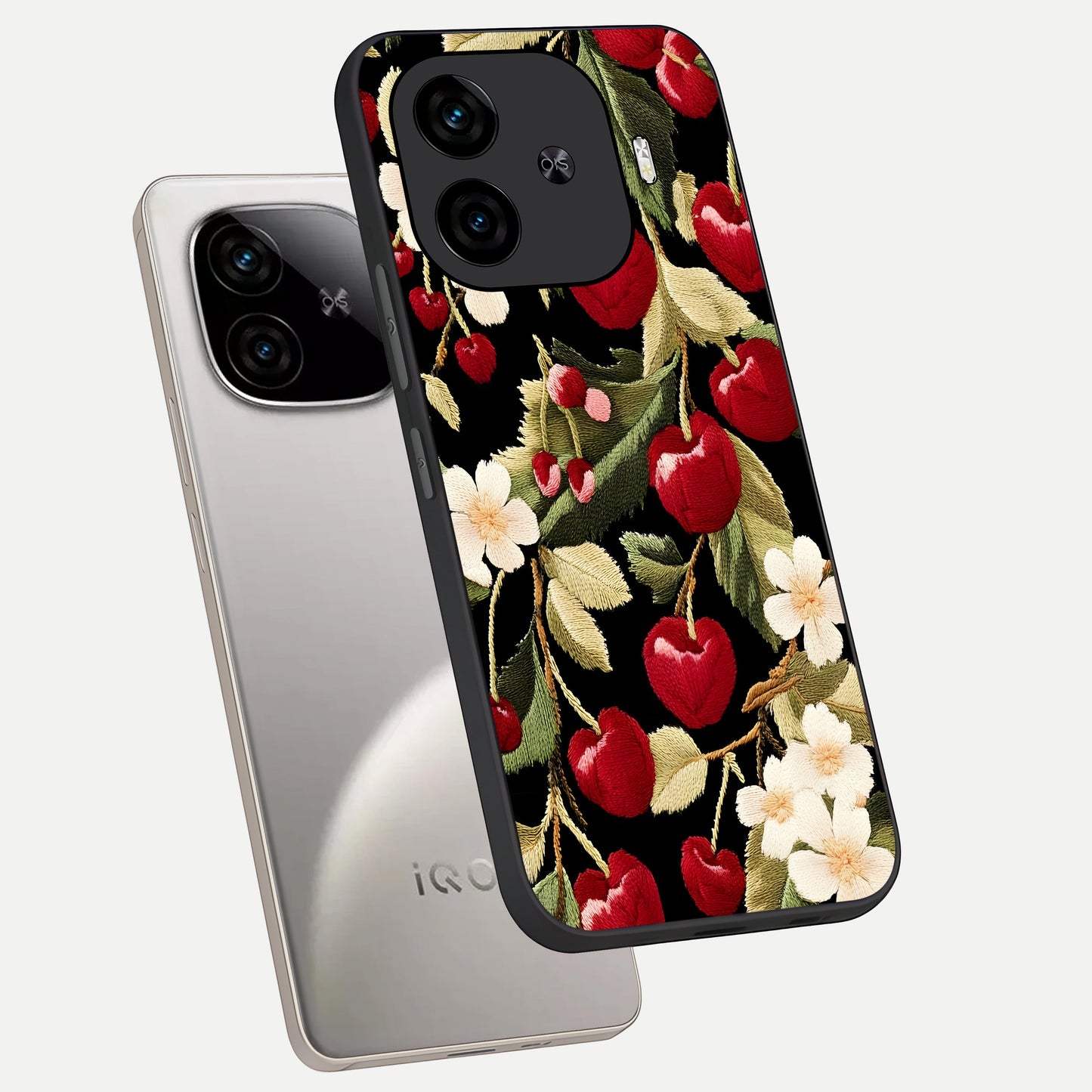 Blooming Spendor Bird phone case for  iQOO Z9 Turbo showing premium glass back cover with detailed artwork