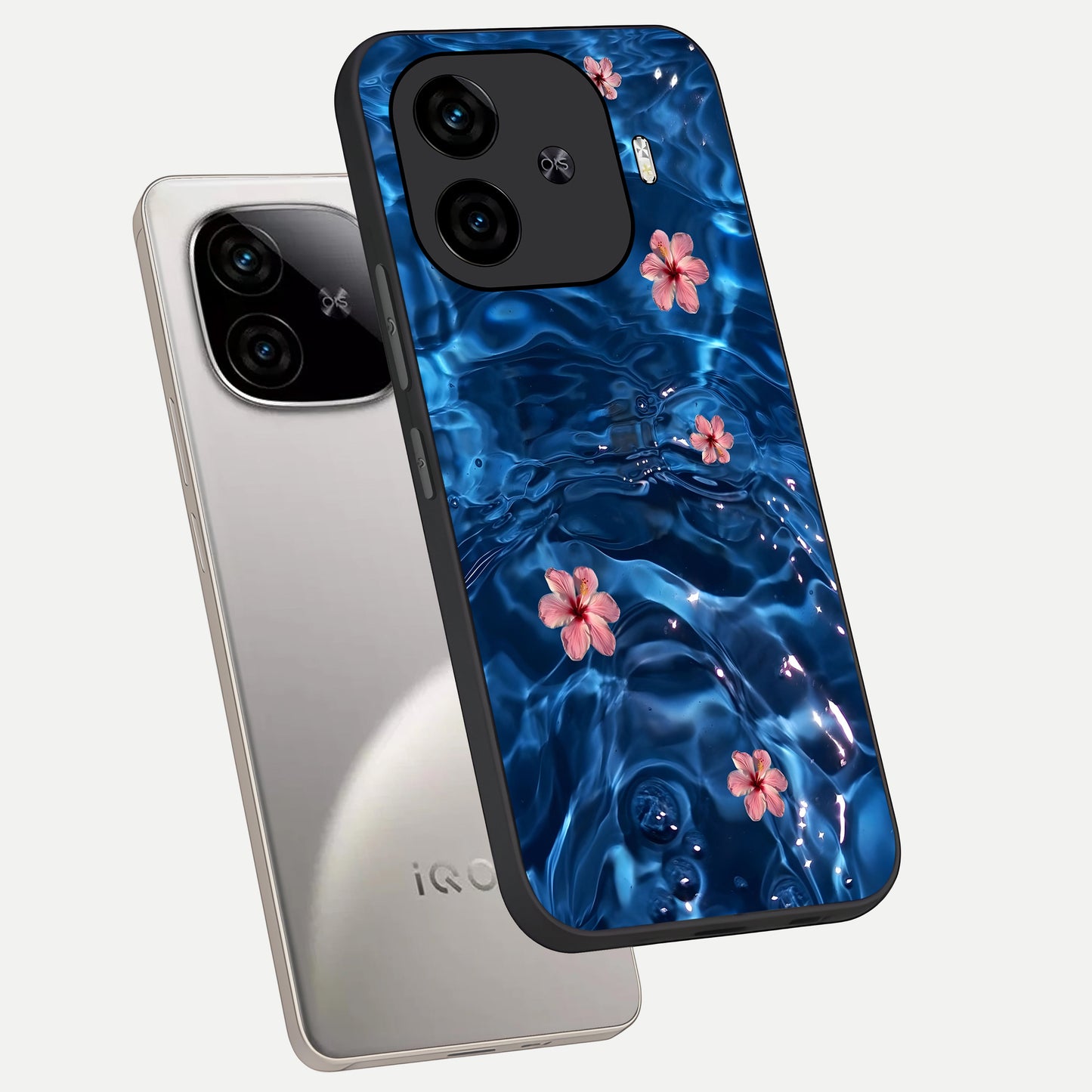  Bloom Thread Art phone case for  iQOO Z9 Turbo showing premium glass back cover with detailed artwork