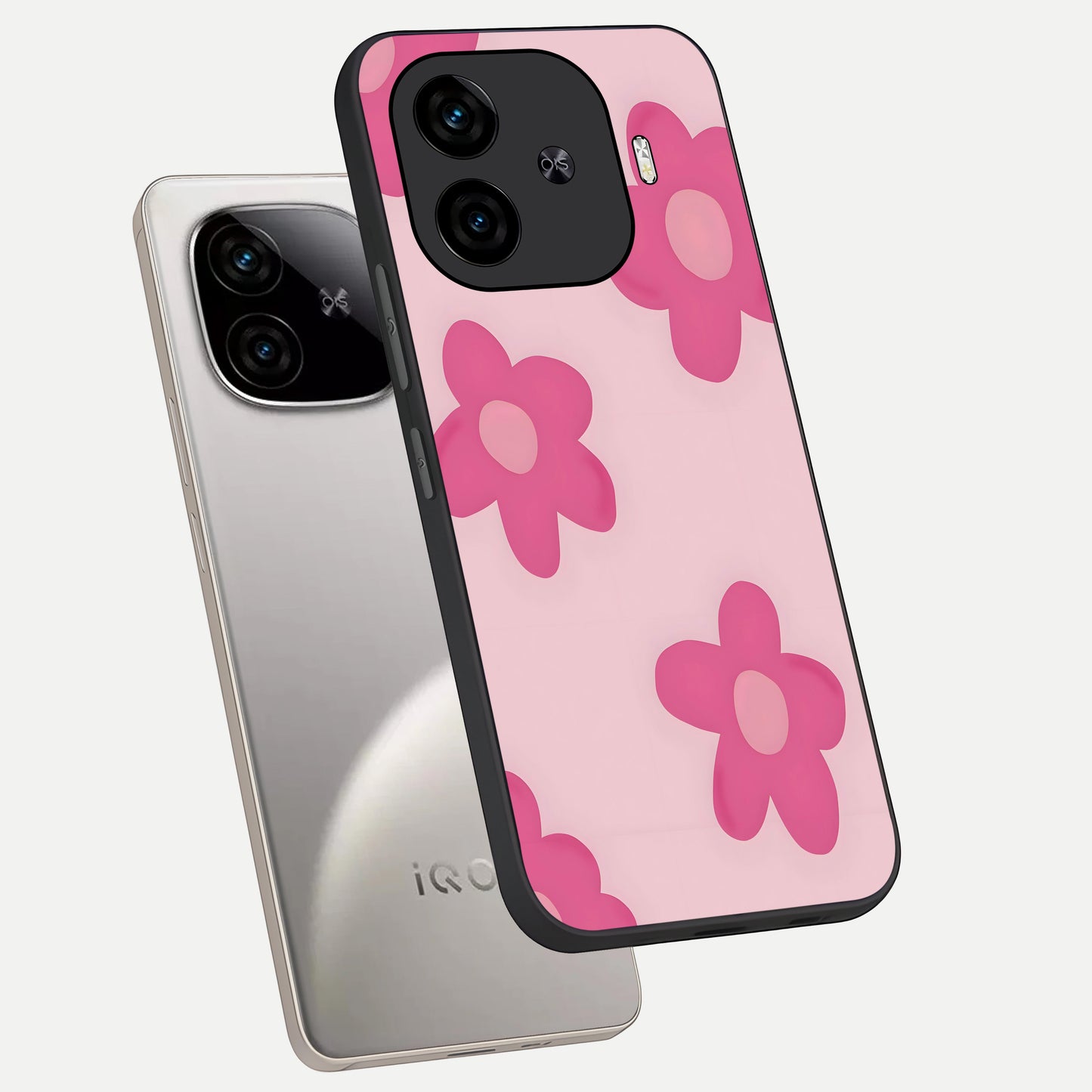  Candy Bloom Dreams phone case for  iQOO Z9 Turbo showing premium glass back cover with detailed artwork