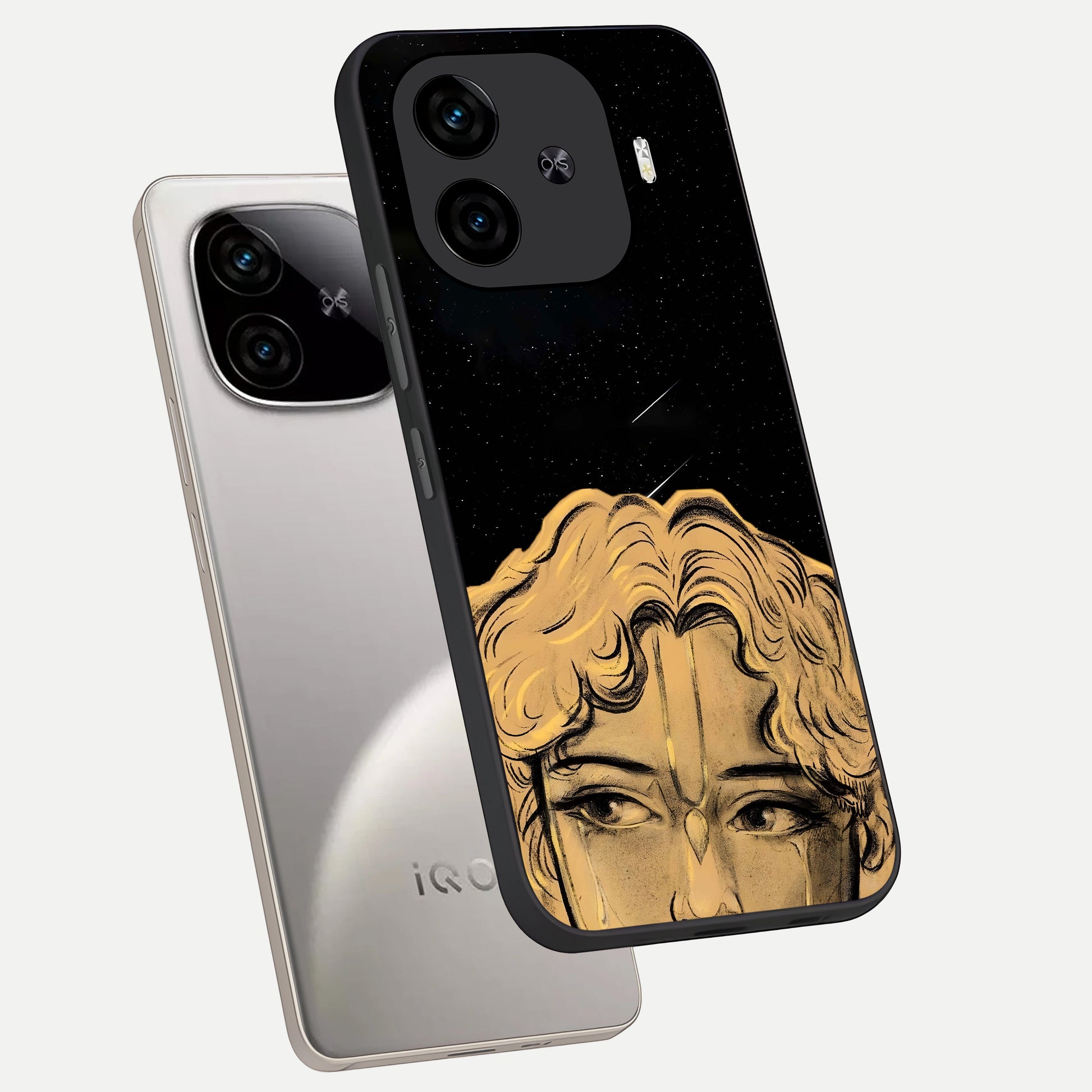  Celestial Gods Plan phone case for  iQOO Z9 Turbo showing premium glass back cover with detailed artwork
