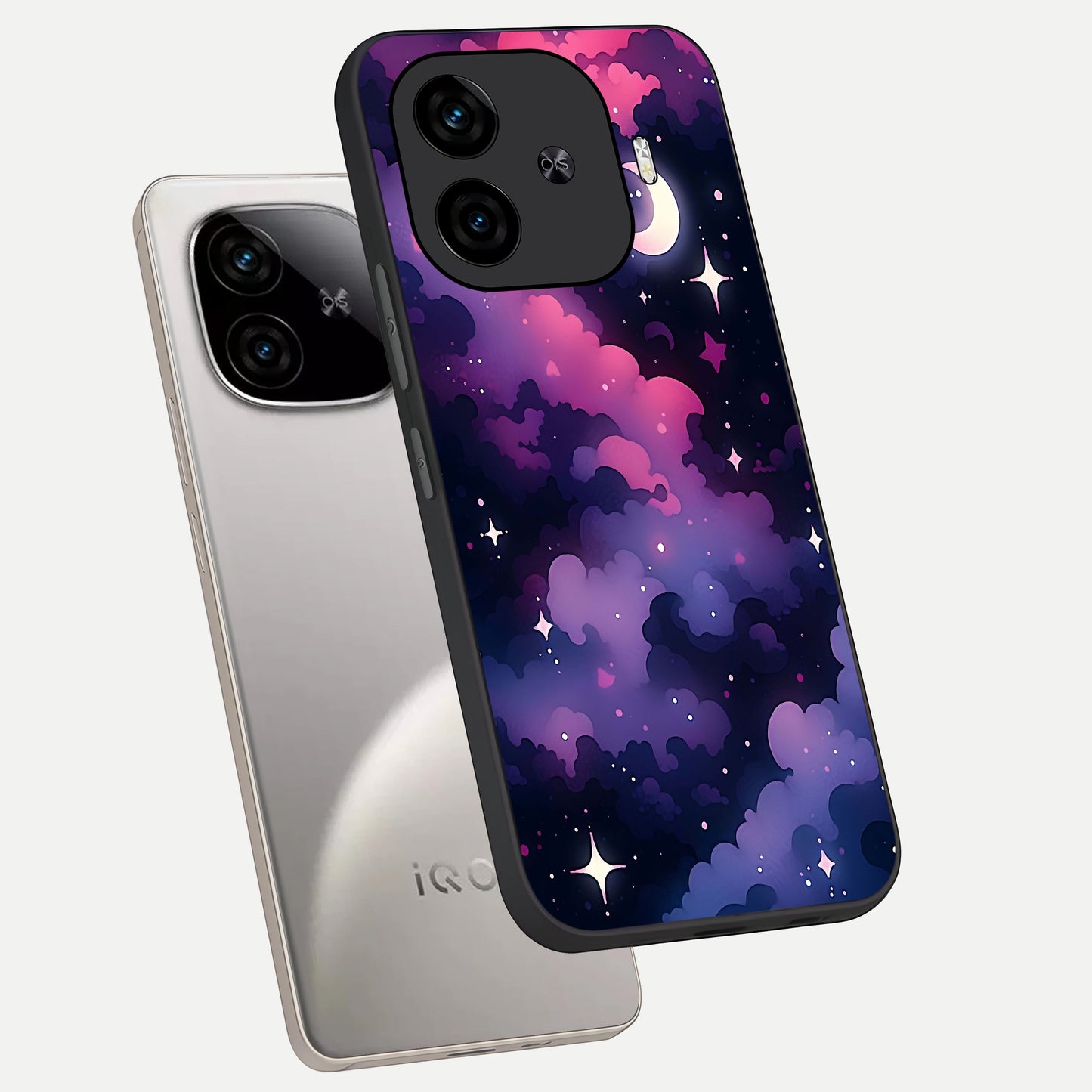  Celestial Moon Magic phone case for  iQOO Z9 Turbo showing premium glass back cover with detailed artwork