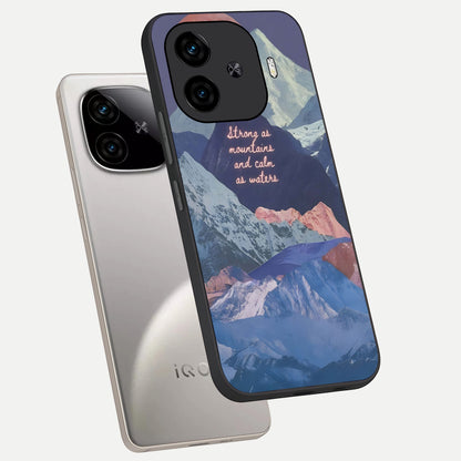  Celestial Mountain Calm phone case for  iQOO Z9 Turbo showing premium glass back cover with detailed artwork