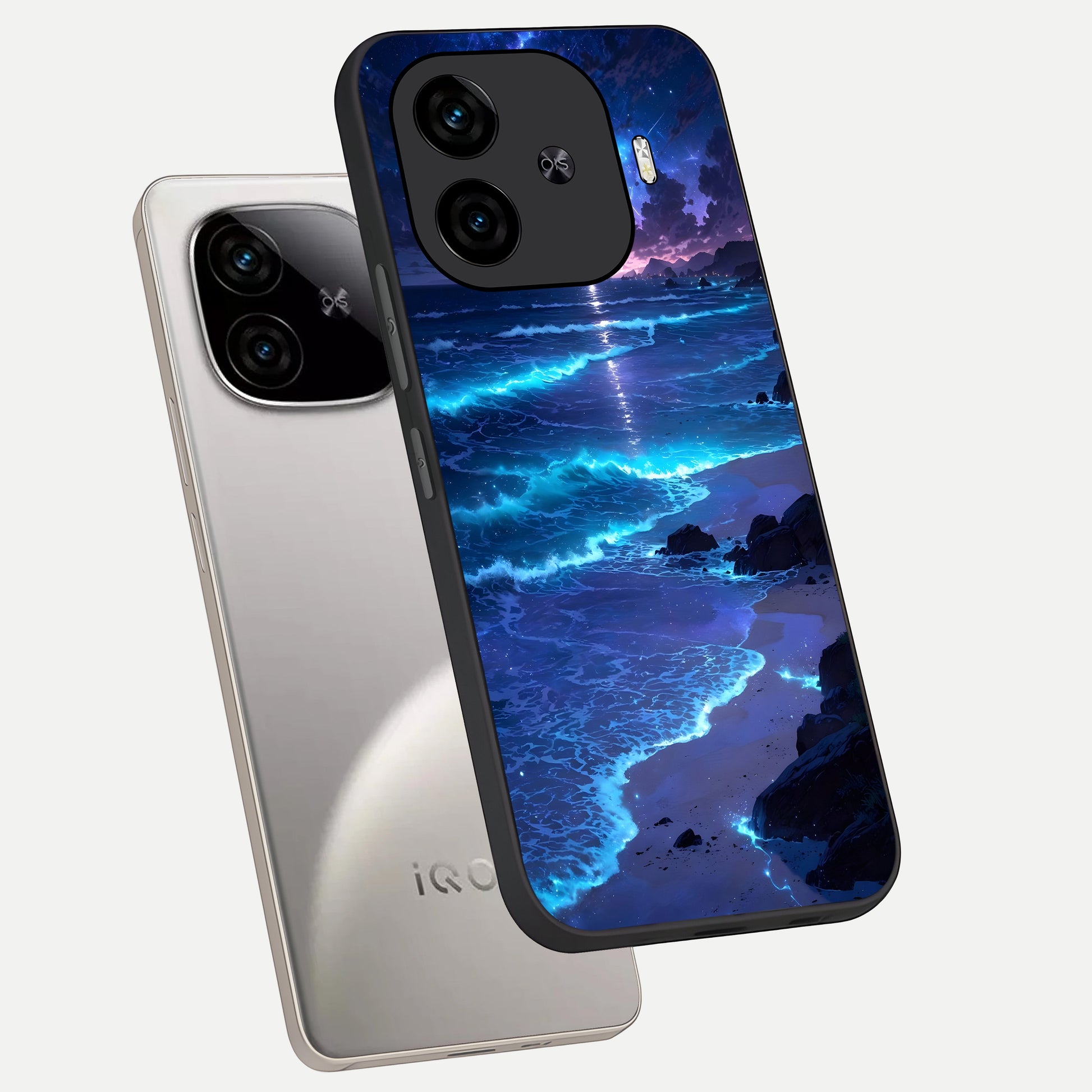  Classic Damn Look phone case for  iQOO Z9 Turbo showing premium glass back cover with detailed artwork