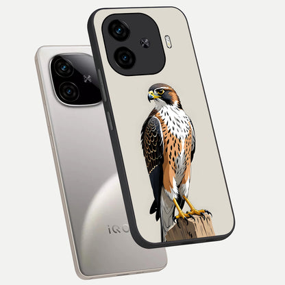  Clever Eagle phone case for  iQOO Z9 Turbo showing premium glass back cover with detailed artwork