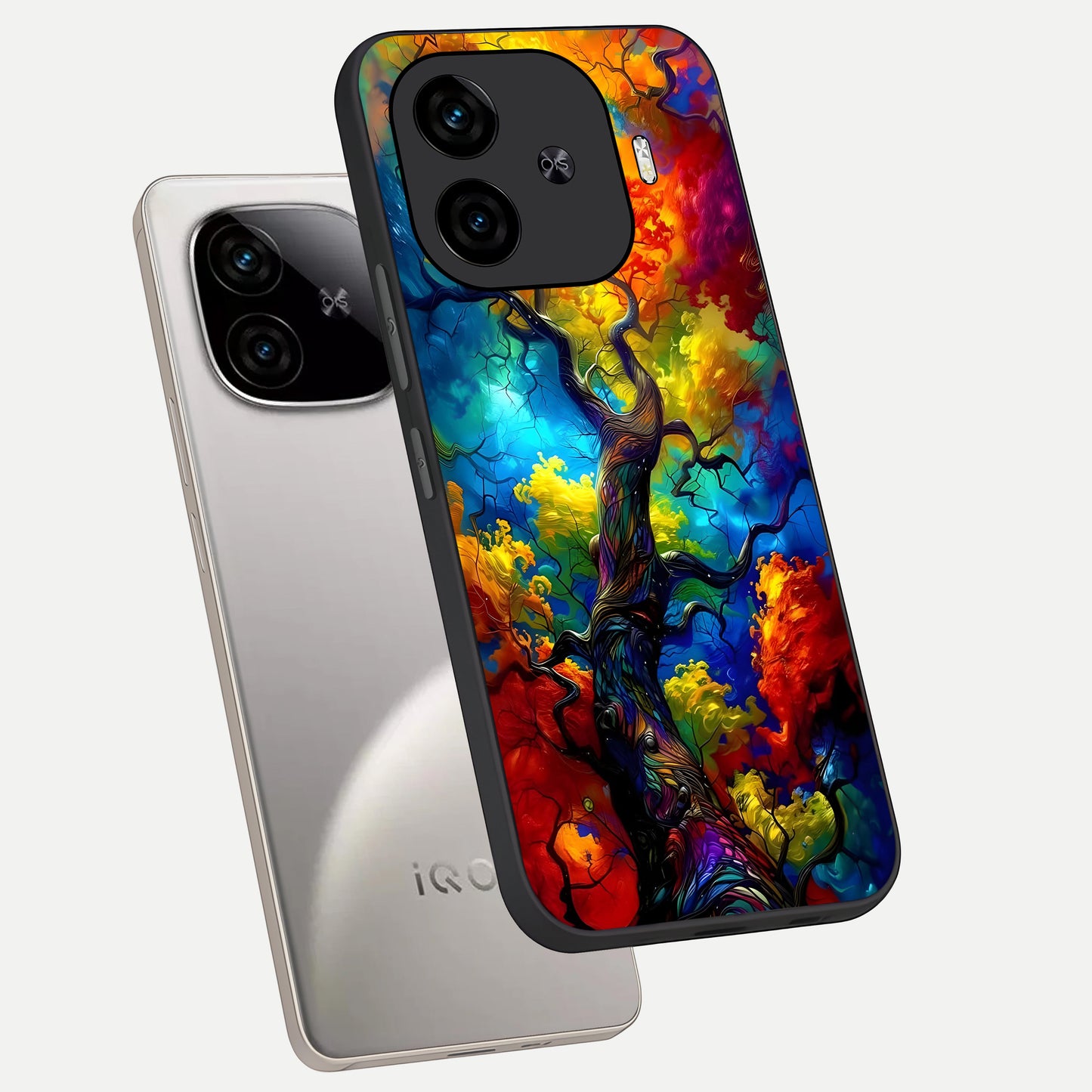  Colorful Soda Bottles phone case for  iQOO Z9 Turbo showing premium glass back cover with detailed artwork