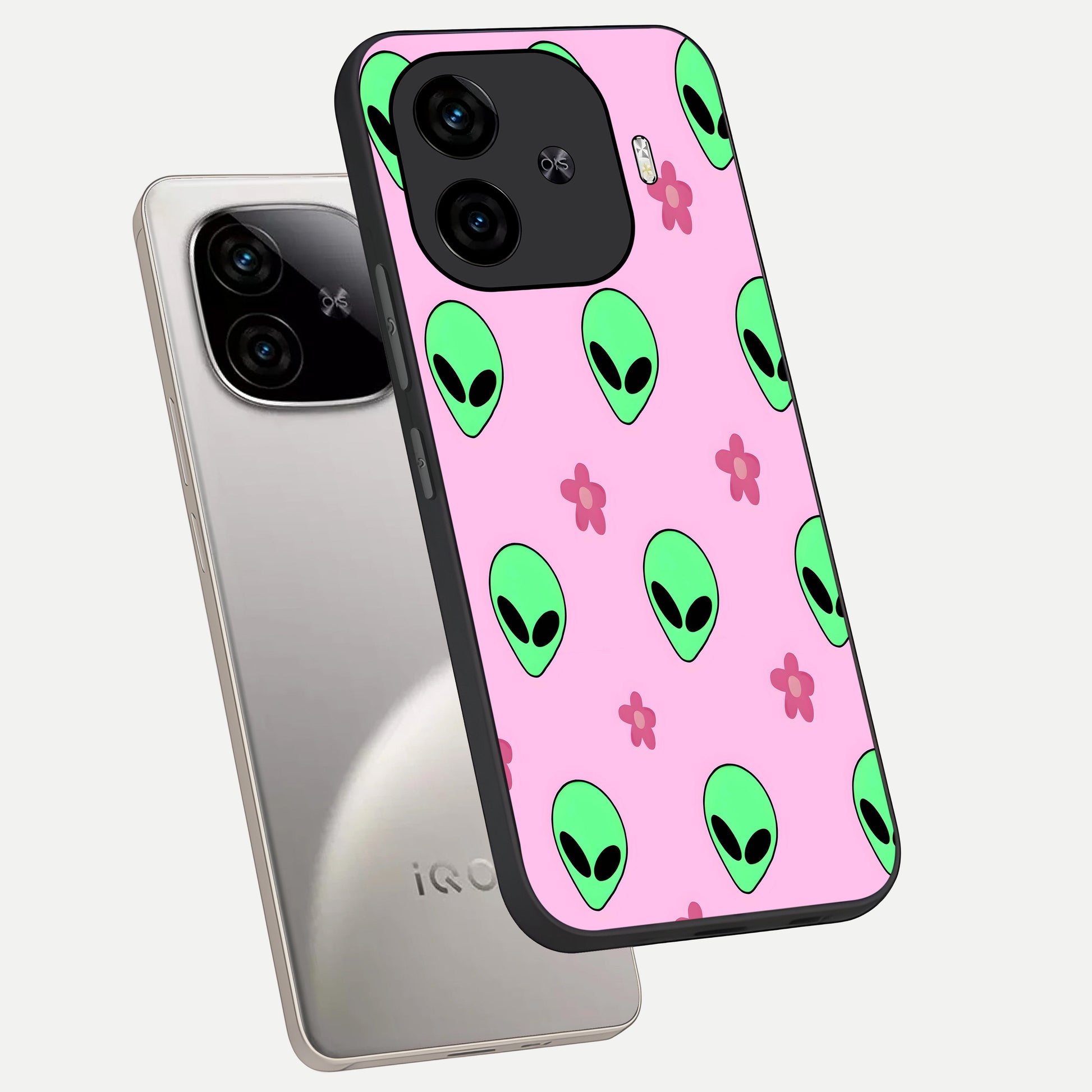  Cosmic Cute Crush phone case for  iQOO Z9 Turbo showing premium glass back cover with detailed artwork