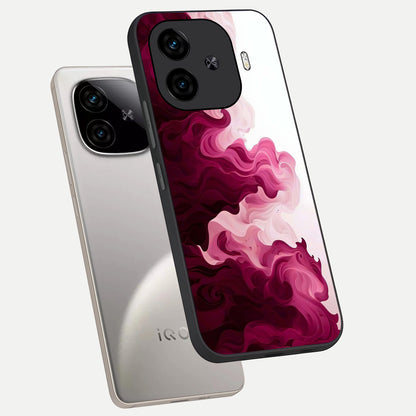  Crimson Wave Flow phone case for  iQOO Z9 Turbo showing premium glass back cover with detailed artwork