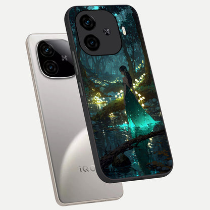  Enchanted Forest Glow phone case for  iQOO Z9 Turbo showing premium glass back cover with detailed artwork