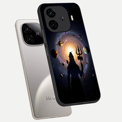  Galactic Shiva Vision phone case for  iQOO Z9 Turbo showing premium glass back cover with detailed artwork