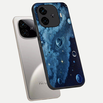  Galaxy Dream Space phone case for  iQOO Z9 Turbo showing premium glass back cover with detailed artwork