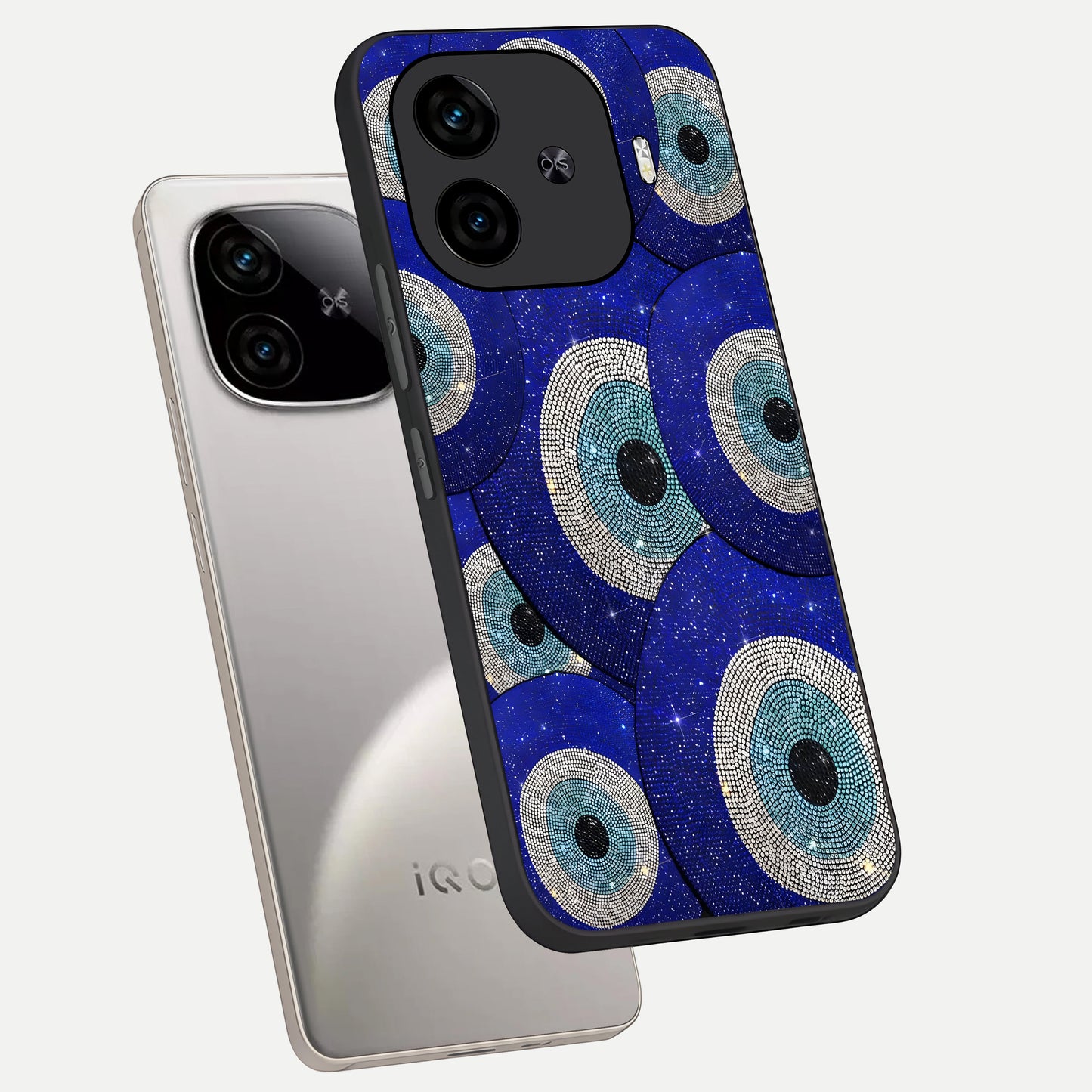  Galaxy Eye Flow phone case for  iQOO Z9 Turbo showing premium glass back cover with detailed artwork