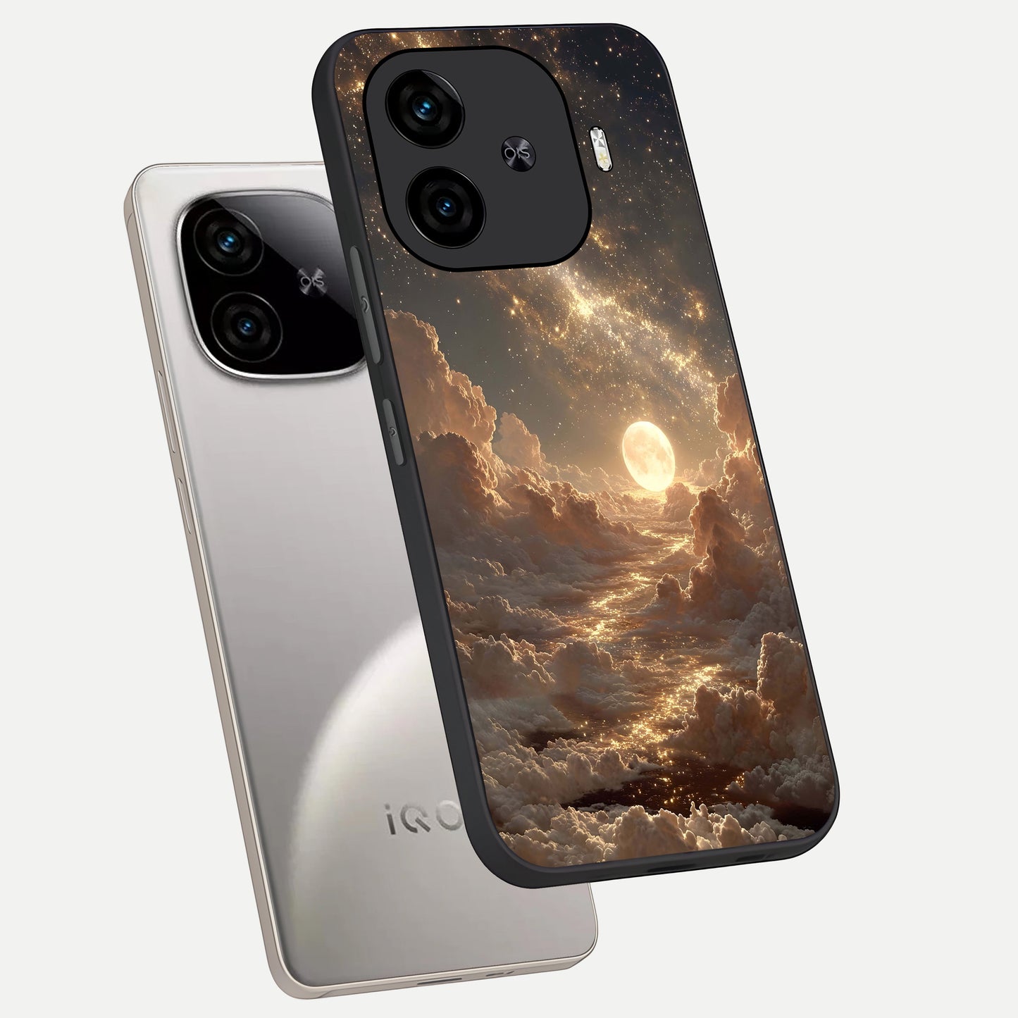  Golden Sky Dream phone case for  iQOO Z9 Turbo showing premium glass back cover with detailed artwork