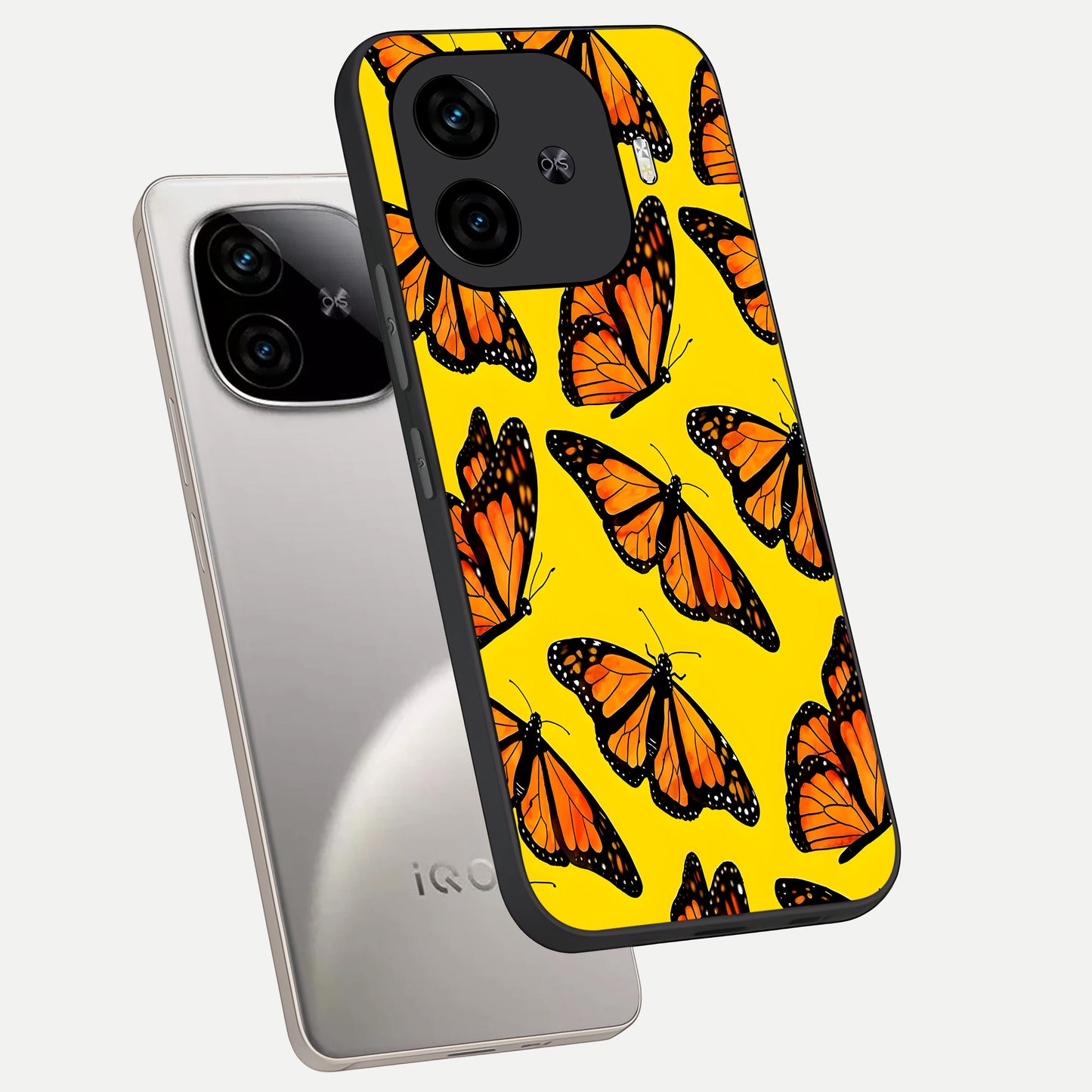  Golden Wing Flight phone case for  iQOO Z9 Turbo showing premium glass back cover with detailed artwork