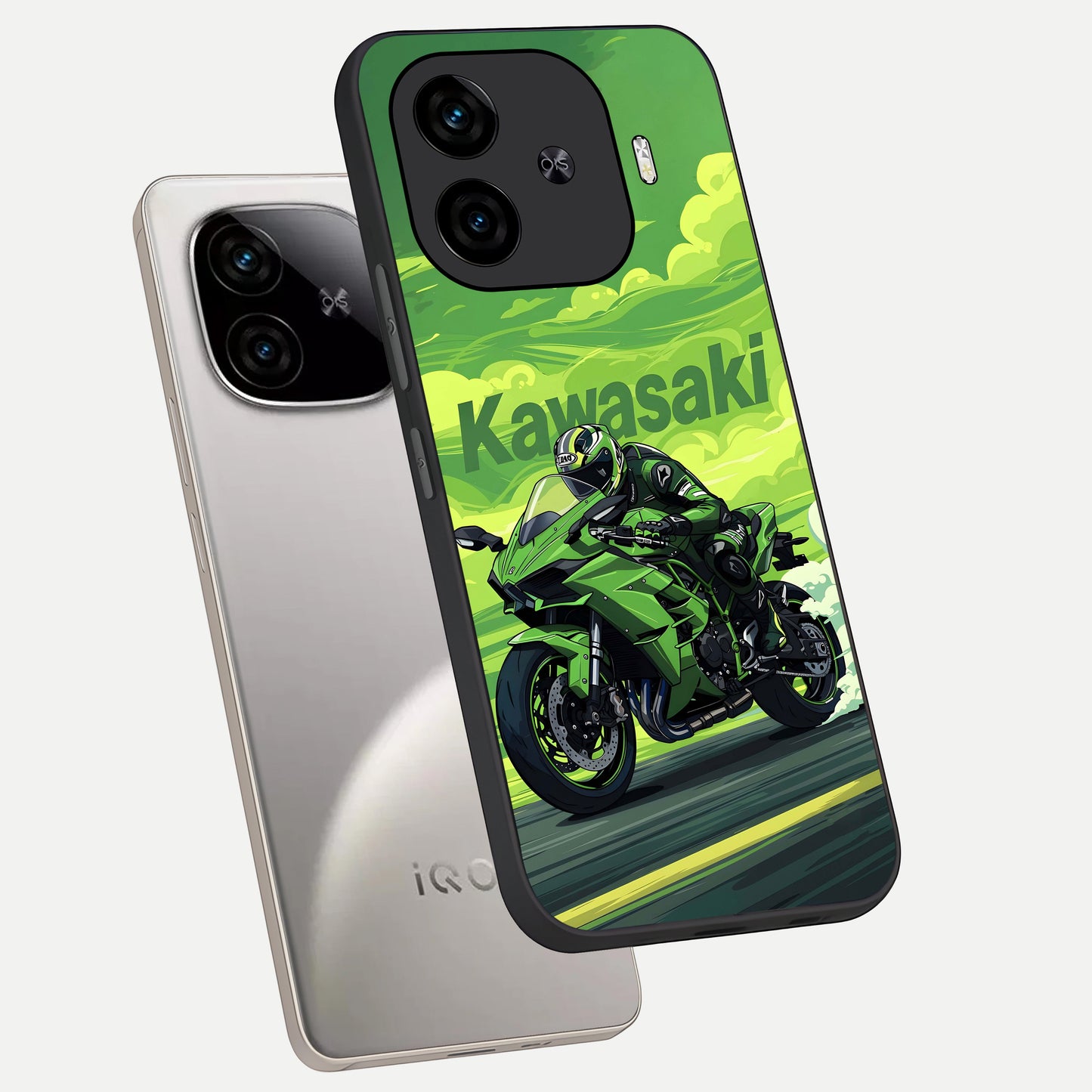  Greenery Sky phone case for  iQOO Z9 Turbo showing premium glass back cover with detailed artwork