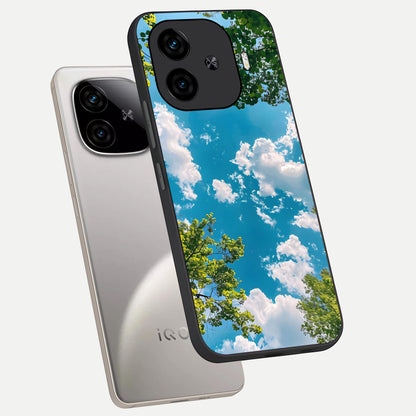  Green Moon Energy phone case for  iQOO Z9 Turbo showing premium glass back cover with detailed artwork