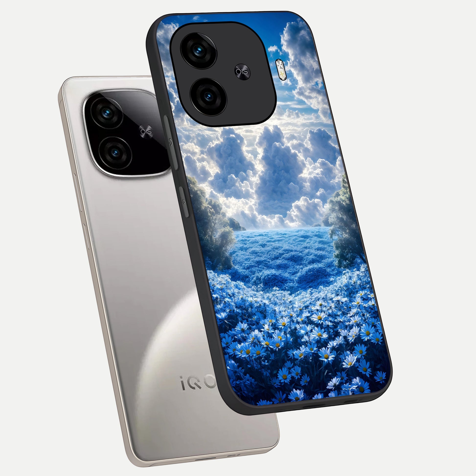 Heavenly Daisy Horizon phone case for  iQOO Z9 Turbo showing premium glass back cover with detailed artwork