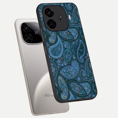  Midnight Paisley Glow phone case for  iQOO Z9 Turbo showing premium glass back cover with detailed artwork