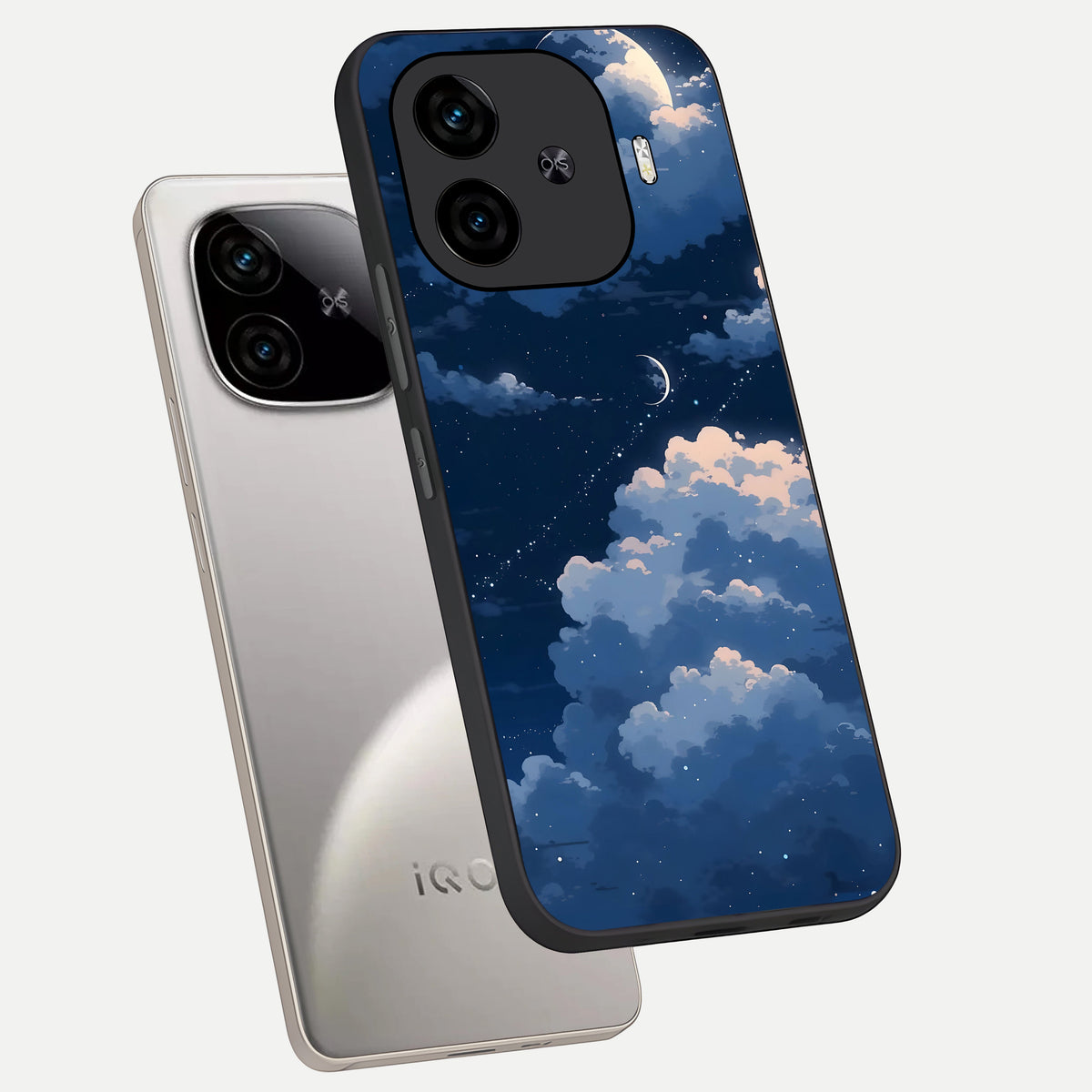  Moon Dream Haze phone case for  iQOO Z9 Turbo showing premium glass back cover with detailed artwork