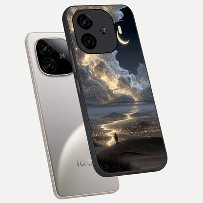  Moonlight Spark Path phone case for  iQOO Z9 Turbo showing premium glass back cover with detailed artwork