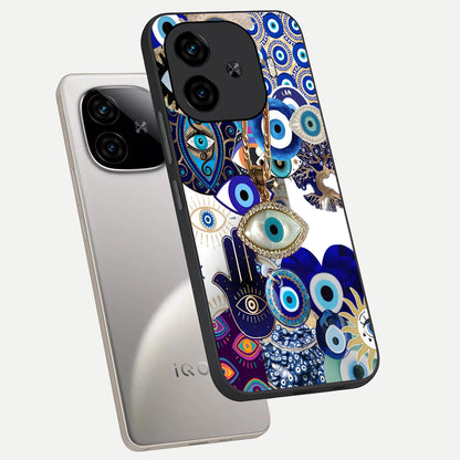  Mystic Charm Eye phone case for  iQOO Z9 Turbo showing premium glass back cover with detailed artwork