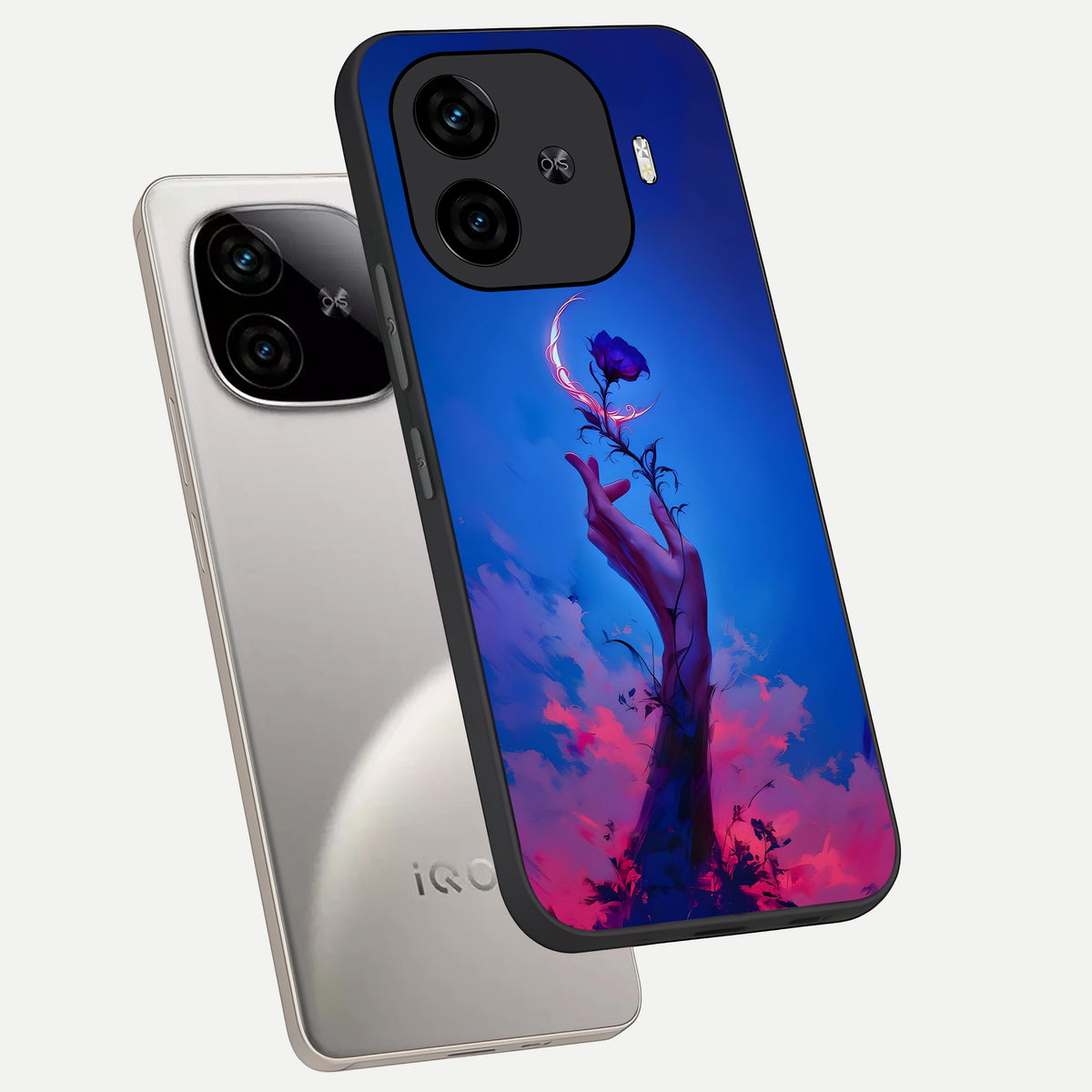  Mystic Hand phone case for  iQOO Z9 Turbo showing premium glass back cover with detailed artwork
