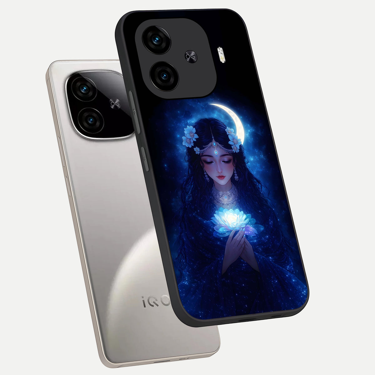  Mystic Moon Queen phone case for  iQOO Z9 Turbo showing premium glass back cover with detailed artwork