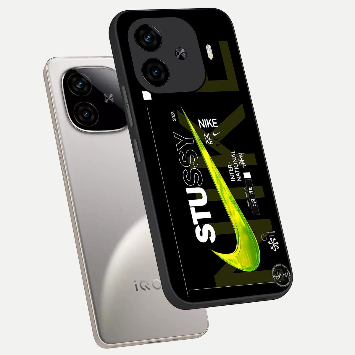  Neon Street Edition phone case for  iQOO Z9 Turbo showing premium glass back cover with detailed artwork