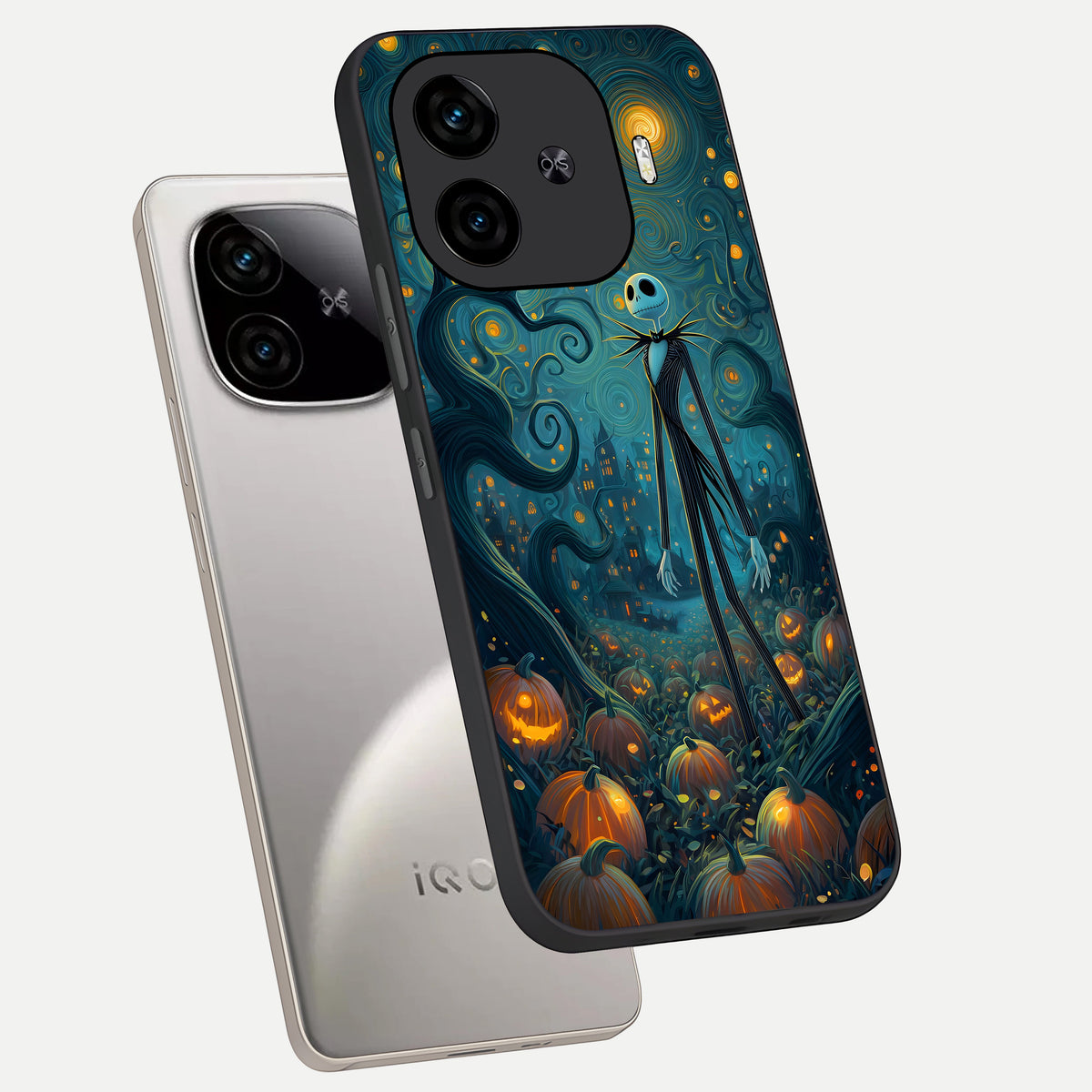  Pumpkin Moonlight Tale phone case for  iQOO Z9 Turbo showing premium glass back cover with detailed artwork