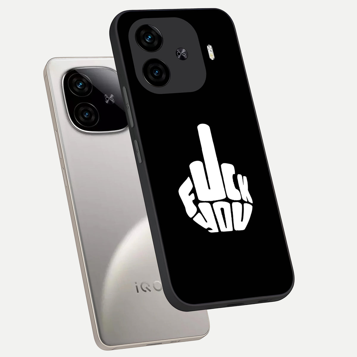  Rebel Mode On phone case for  iQOO Z9 Turbo showing premium glass back cover with detailed artwork