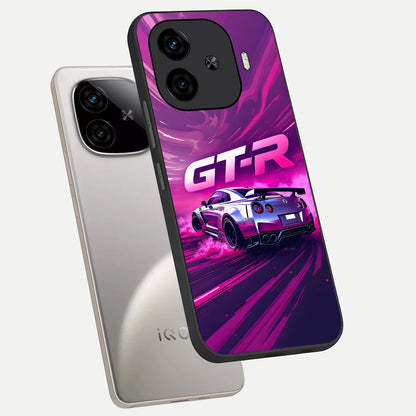  Speed Drift Legend phone case for  iQOO Z9 Turbo showing premium glass back cover with detailed artwork