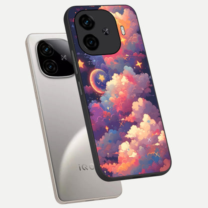  Starlit Dream Clouds phone case for  iQOO Z9 Turbo showing premium glass back cover with detailed artwork