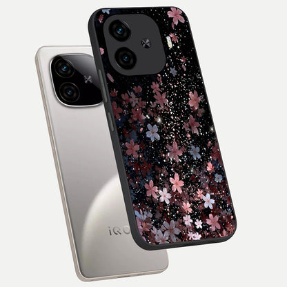  Starlit Flower Dreams phone case for  iQOO Z9 Turbo showing premium glass back cover with detailed artwork