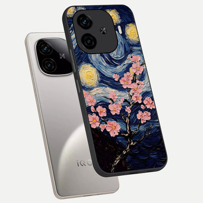  Van Gogh Scenery phone case for  iQOO Z9 Turbo showing premium glass back cover with detailed artwork