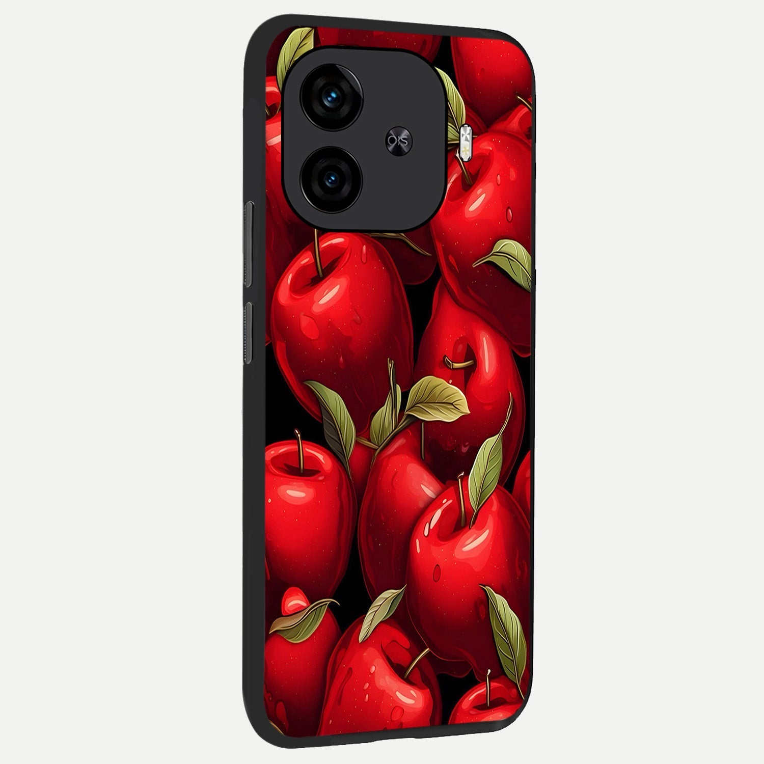  Apple Pattern back cover for  iQOO Z9 Turbo slim fit glass case with vibrant aesthetic design