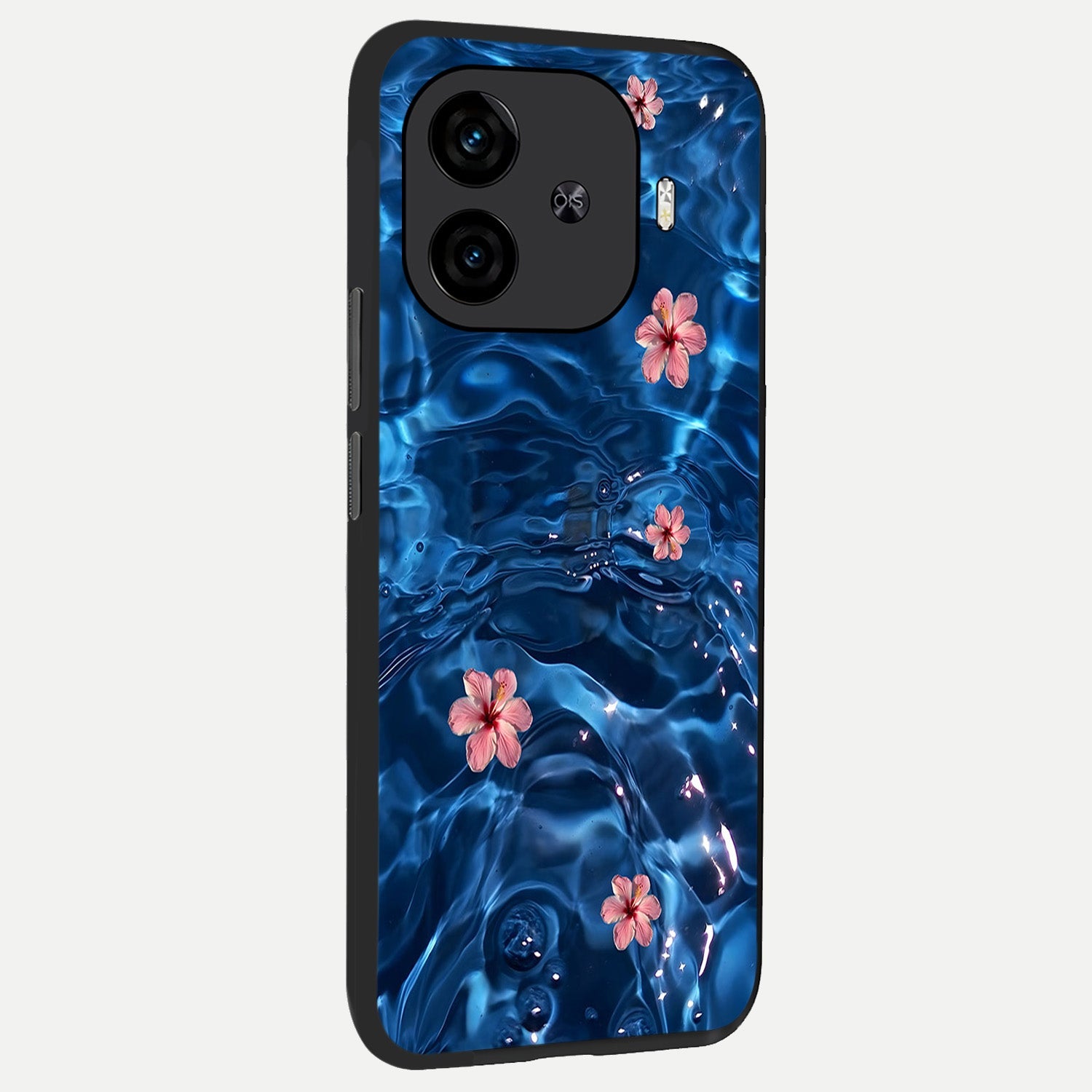  Bloom Thread Art back cover for  iQOO Z9 Turbo slim fit glass case with vibrant aesthetic design