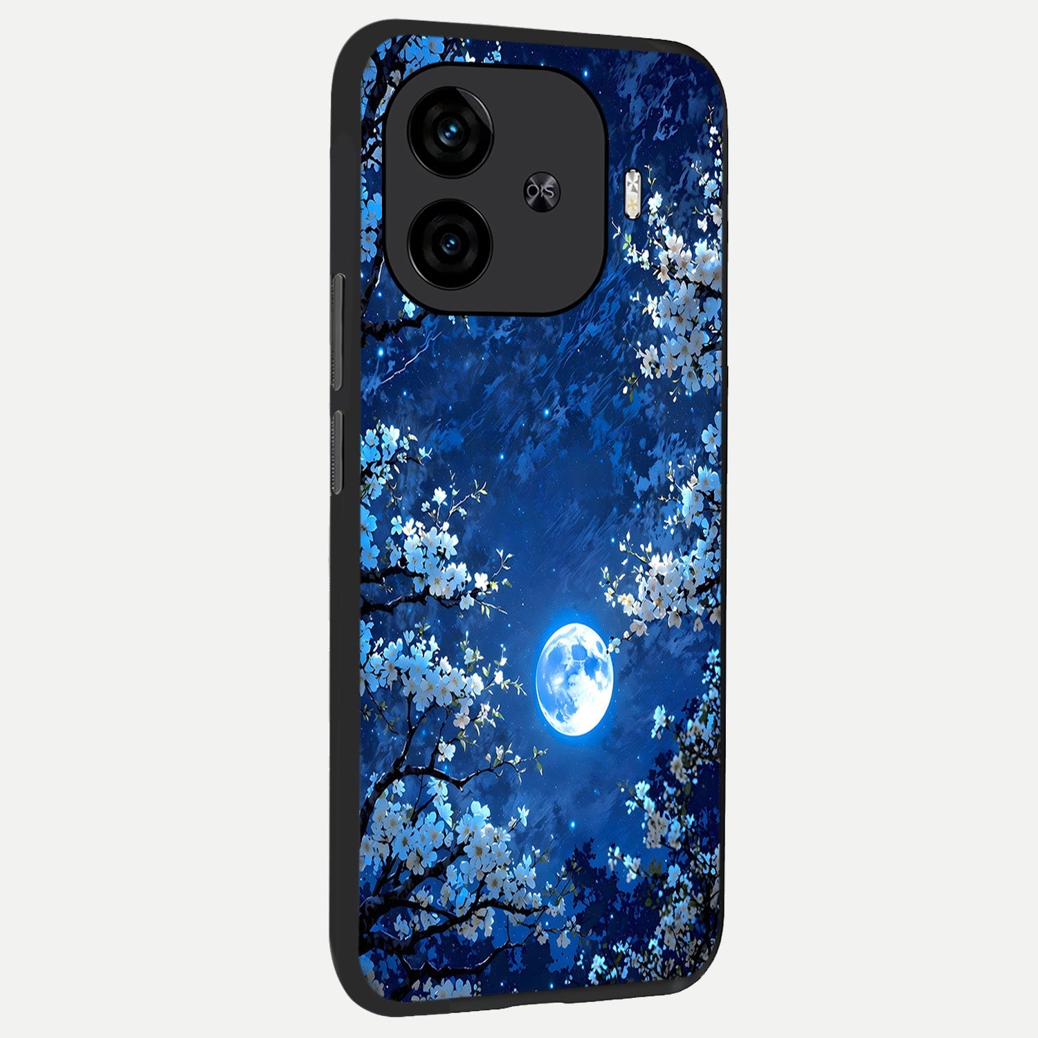  Blossom Moonlight Sky back cover for  iQOO Z9 Turbo slim fit glass case with vibrant aesthetic design