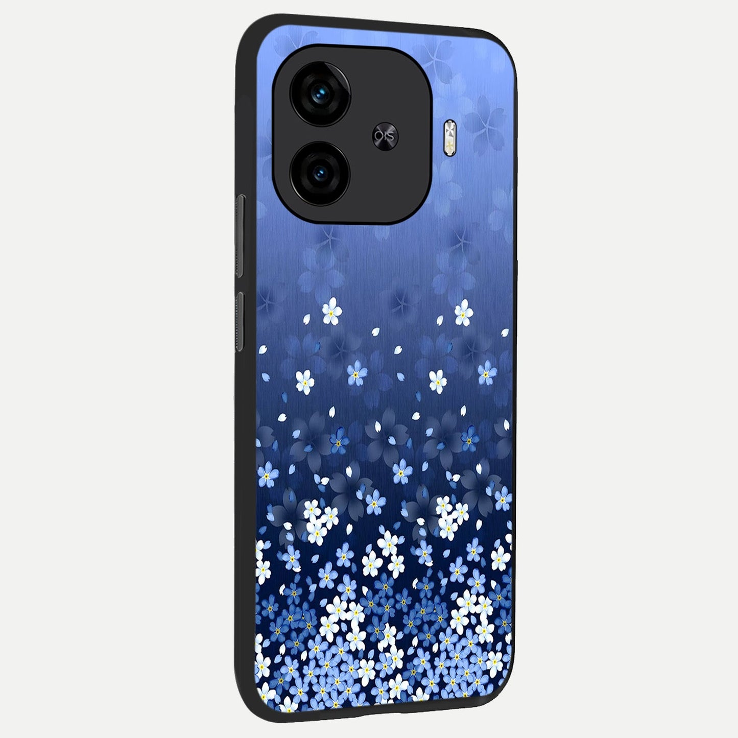  Blue Starry back cover for  iQOO Z9 Turbo slim fit glass case with vibrant aesthetic design