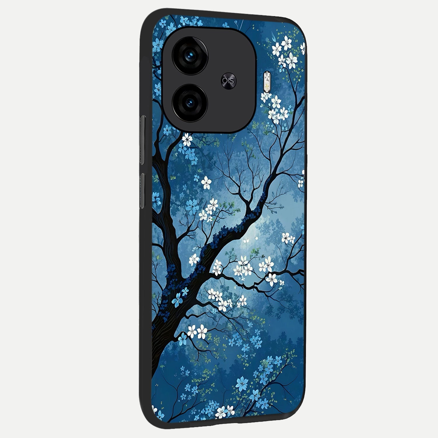  Blue Tree Serenity back cover for  iQOO Z9 Turbo slim fit glass case with vibrant aesthetic design
