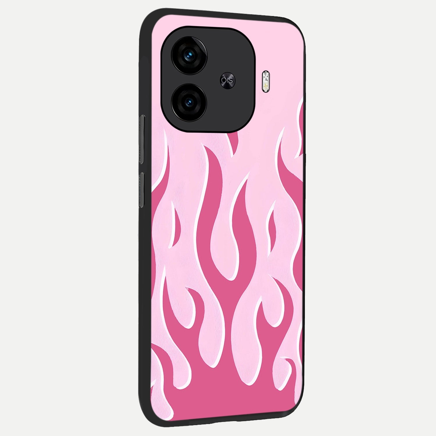  Blush Flame Energy back cover for  iQOO Z9 Turbo slim fit glass case with vibrant aesthetic design