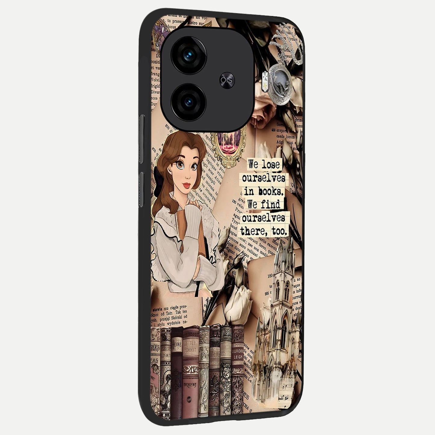  Bookish Dream World back cover for  iQOO Z9 Turbo slim fit glass case with vibrant aesthetic design