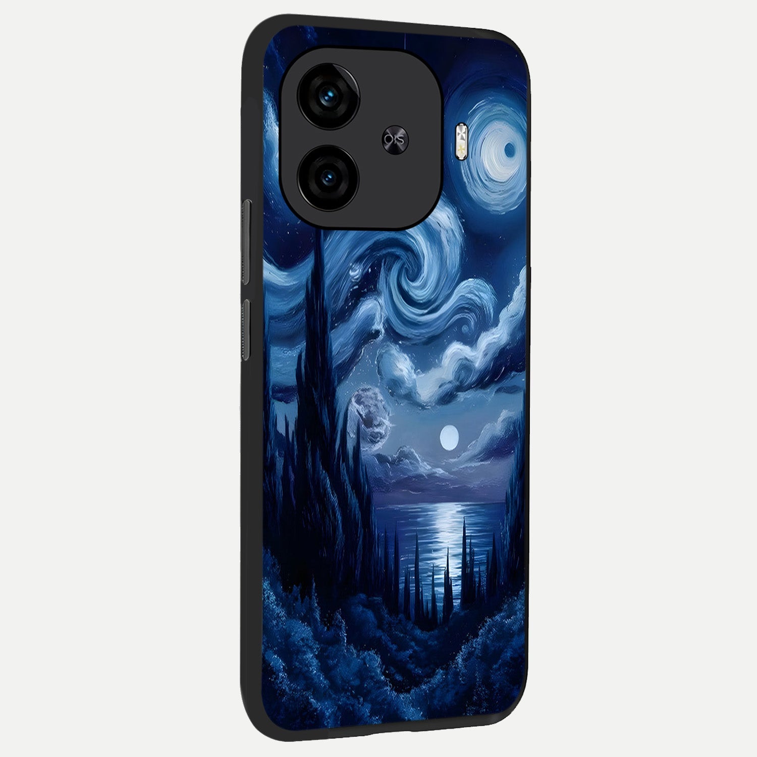  Celestial Dream Van Gogh back cover for  iQOO Z9 Turbo slim fit glass case with vibrant aesthetic design