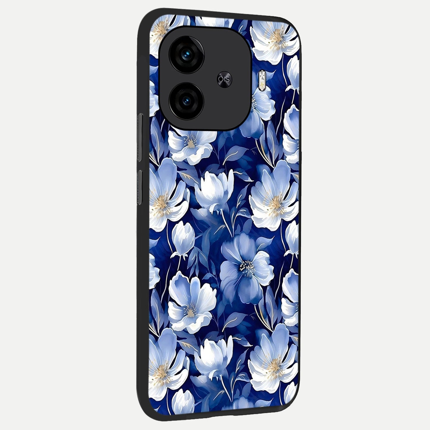  Cute Floral Patterns back cover for  iQOO Z9 Turbo slim fit glass case with vibrant aesthetic design