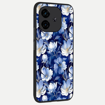  Cute Floral Patterns back cover for  iQOO Z9 Turbo slim fit glass case with vibrant aesthetic design